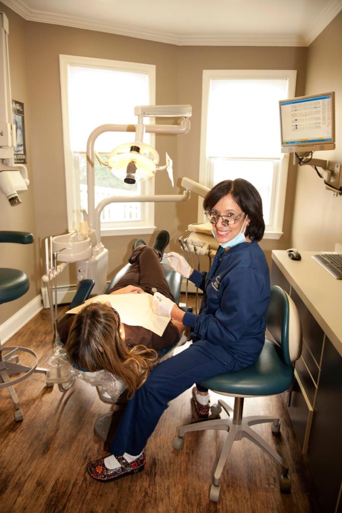 Photo of Dr. Rebhun with a patient